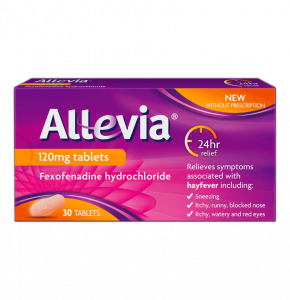ALLEVIA TABLETS (OTC FEXOFENADINE) 120MG (PACK SIZE 7-30)