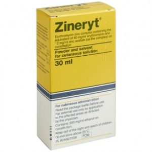 Zineryt® 40 mg + 12 mg powder and solvent for cutaneous solution