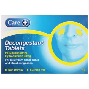 CARE DECONGESTANT TABLETS (GENERIC SUDAFED)