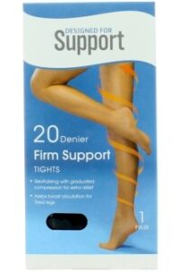 Firm Support Tights Black Extra Large