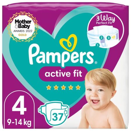 Pampers Active Fit Size 4 37 Nappies Essential Pack