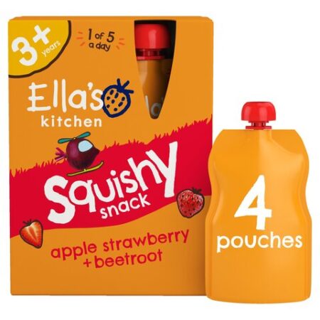 Ella’s Kitchen Apple Strawberry & Beetroot Squishy 3+ Years 4 X 100G