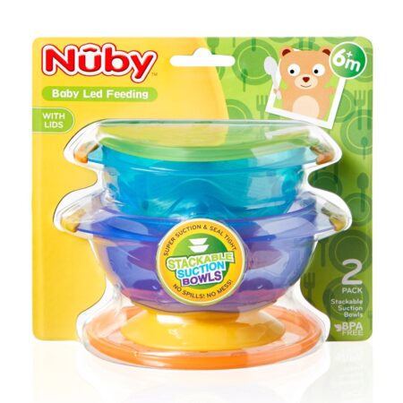 STACKABLE SUCTION BOWLS X2