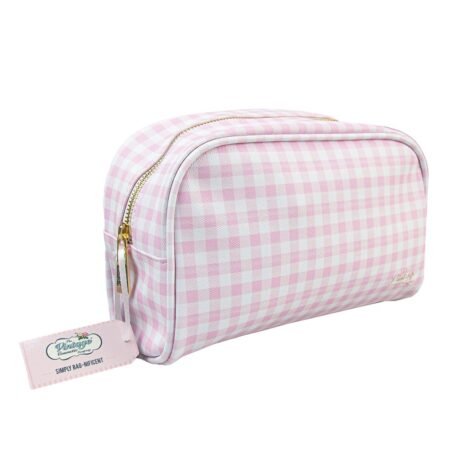 GINGHAM MAKE UP BAG L
