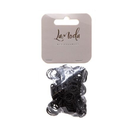 BLACK RUBBER HAIR BANDS