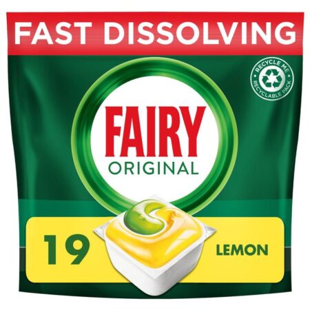 Fairy All In One Dishwasher Tablets Lemon 19 per pack