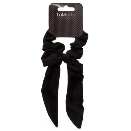 BLACK BOW PONYTAILER