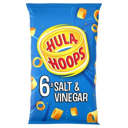Hula Hoops Salt Vinegar Multipack Crisps 6 Pack 6 x 24g