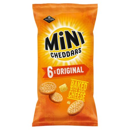Jacob’s Mini Cheddars Original Baked Snacks 6 x 23g