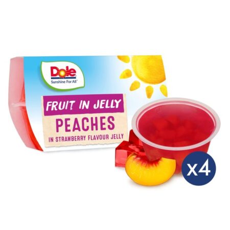 Dole Peaches in Strawberry Flavour Jelly 492g