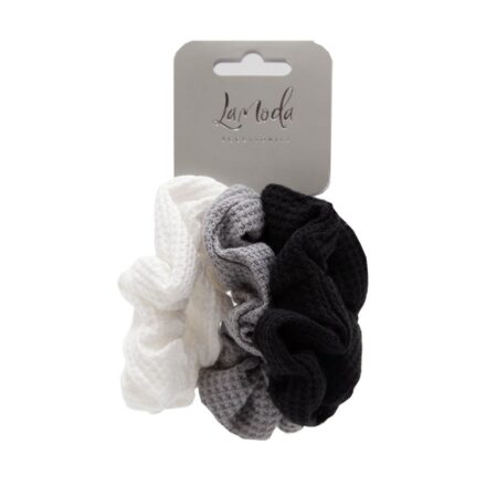 BLACK /GREY/WHITE SCRUNCHIES