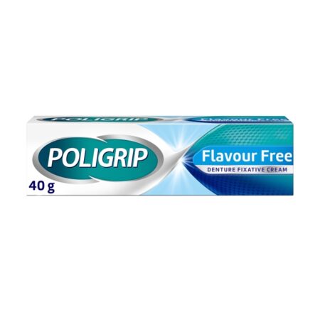 Poligrip Denture Fixative Cream Flavour Free 40g