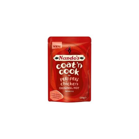 Nando’s Coat ‘n Cook Hot Peri Peri Marinade 120g – Pack of 6