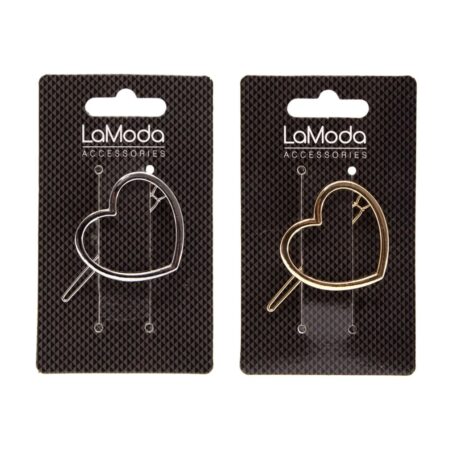 METALLIC HEART CLIP