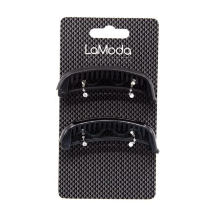 BLACK BARRETTE SET 2 PC