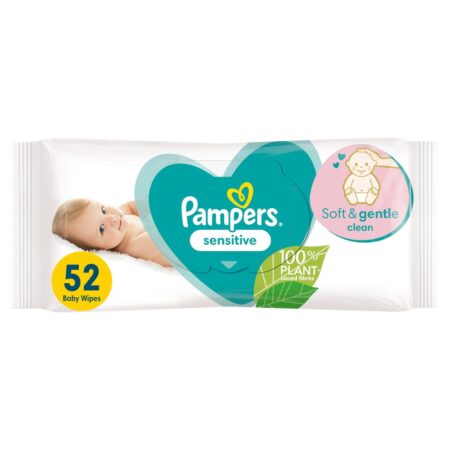 Pampers Sensitive Baby Wipes 52 per pack