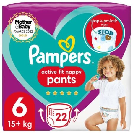Pampers Active Fit Nappy Pants Size 6 22 Pants