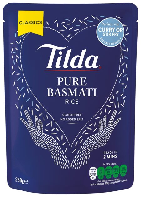 Tilda Pure Steamed Basmati Rice Classic 250G
