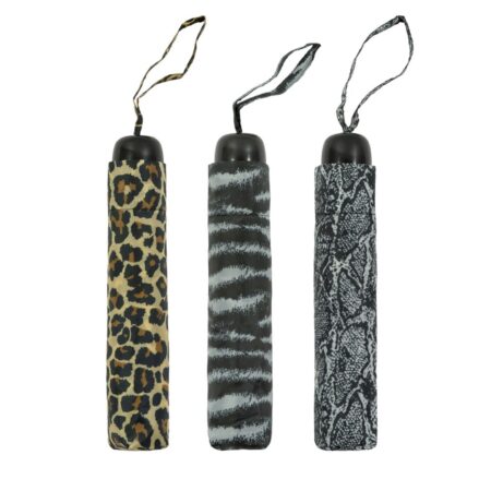 FOLDING ANIMAL PRINT UMBRELLA 3 ASSORTED
