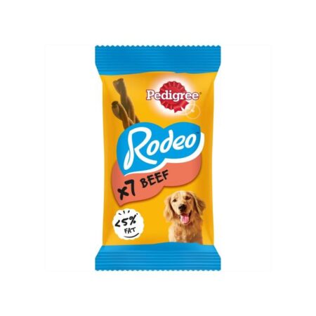 Pedigree Rodeo Adult Dog Treats Beef 7 Sticks 7 x 123g