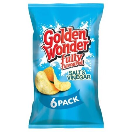Golden Wonder Salt & Vinegar Crisps 6X25g