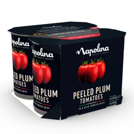 Napolina Peeled Plum Tomatoes in a Rich Tomato Juice (4x400g)