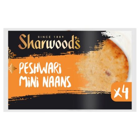 Sharwoods Peshwari Mini Naans 4 pack