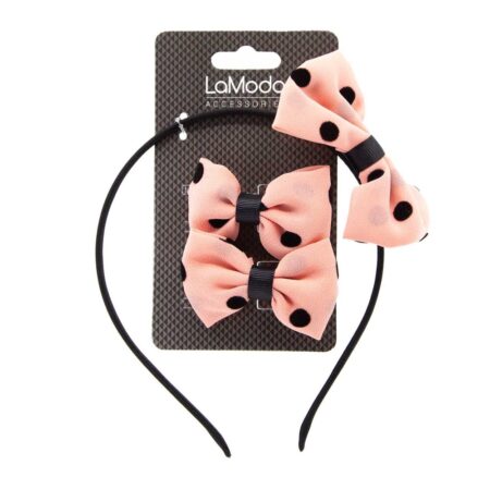 POLKA DOT HEADBAND & BOW CLIPS
