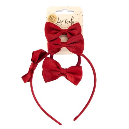 BUTTERFLY BOW SET – BURGUNDY
