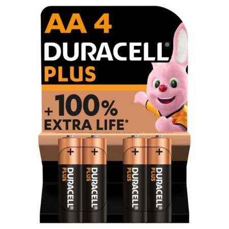 Duracell Plus AAA Alkaline Batteries LR03 4 per pack