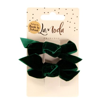 VELVET BOW SET – GREEN