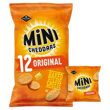 Jacob’s Mini Cheddars Original Baked Snacks 12 x 23g