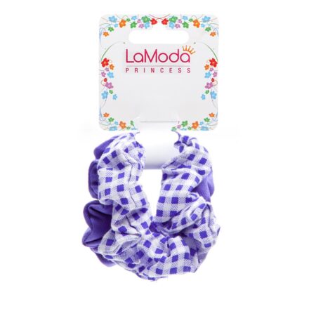 PURPLE GINGHAM SCRUNCHY