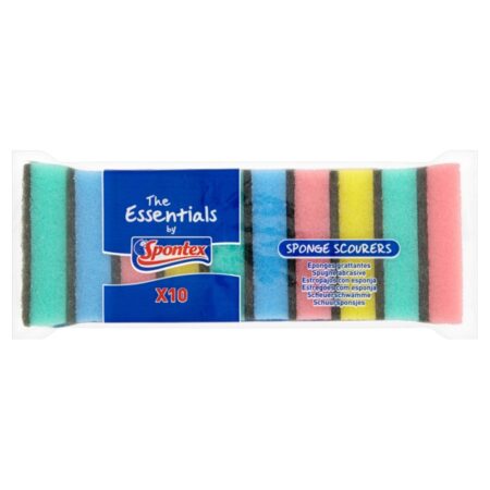 SPONTEX SPONGE SCOURERS 10PK