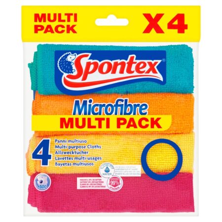 SPONTEX MICROFIBRE CLOTHS 4 PK