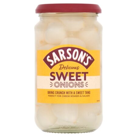 Sarson’s Sweet And Mild Silverskin Onions (460g)