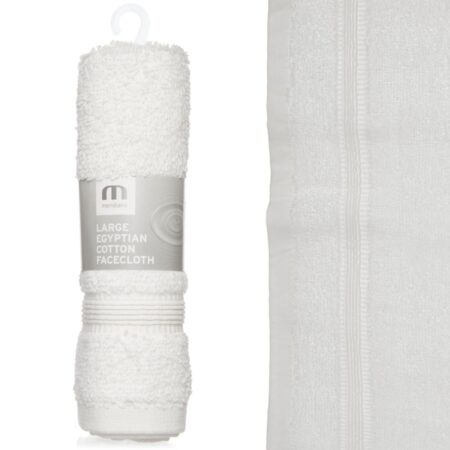 LUXURY COMBED COTTON FACECLOTH – WHITE