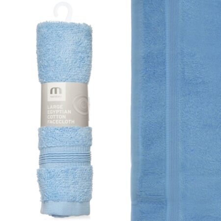 LUXURY COMBED COTTON FACECLOTH – BABY BLUE