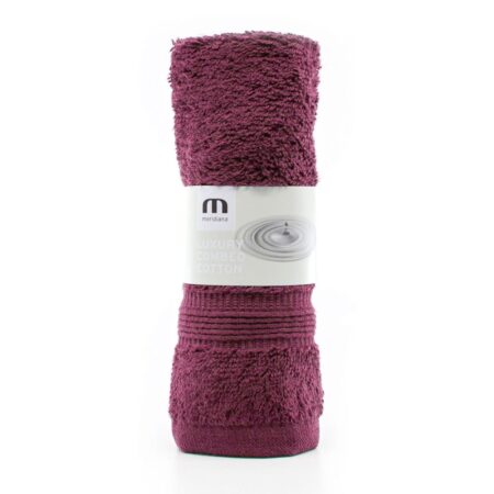 COMBED COT FACECLOTH BURGUNDY