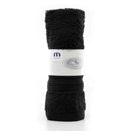 COMBED COTTON FACECLOTH BLACK