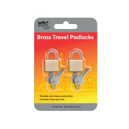 PAIR OF BRASS KEY PADLOCKS