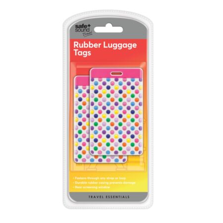 PAIR OF RUBBER LUGGAGE TAGS