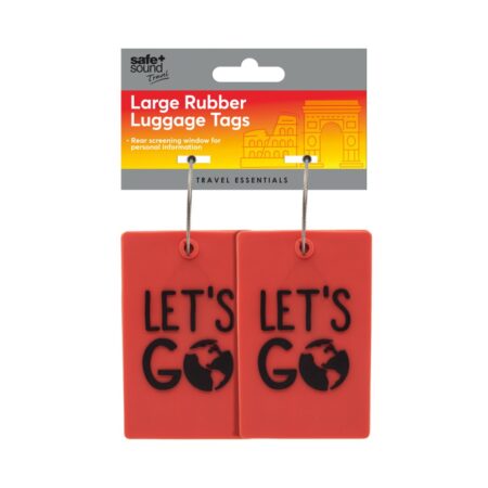 LARGE RUBBER LUGGAGE TAGS
