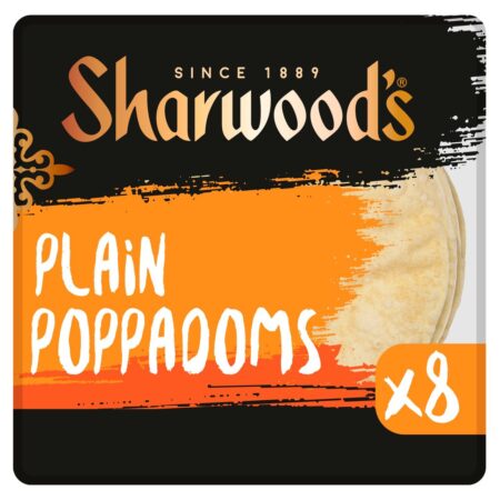 Sharwood’s Plain Poppadoms 8 per pack