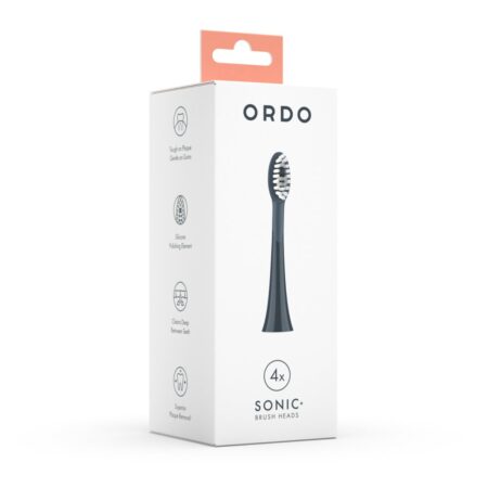 SONIC+ BRUSH HEADS CHARCOAL GREY 4PK