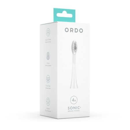 SONIC+ BRUSH HEADS WHITE SILVER 4PK