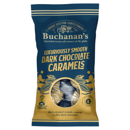 Buchanan’s Dark Chocolate Caramels – 110g
