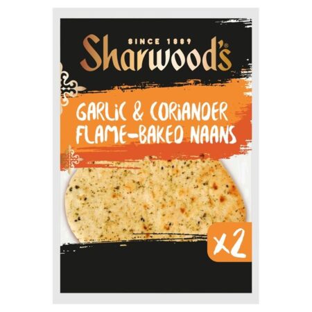 Sharwood’s Garlic & Coriander Naans 2 per pack