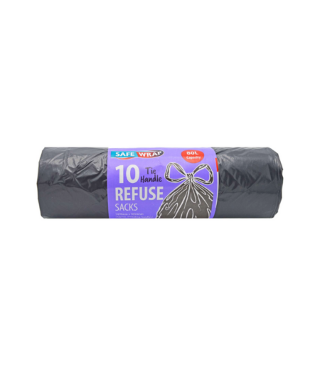 Safeway 10 General Refuse Sacks 75l Tie Handle