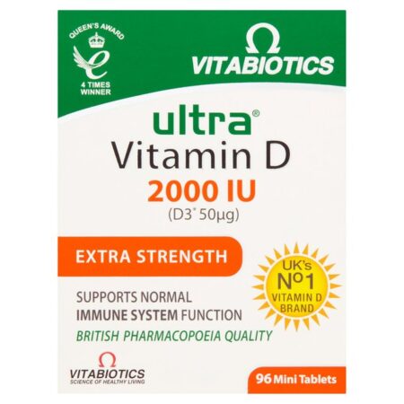Vitabiotics Ultra Vitamin D 2000 Iu Extra Strength Tablets 96 per pack